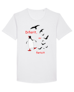 DIferit, dar fericit Tricou mânecă scurtă guler larg Bărbat Skater