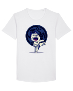 Karate Dog Tricou mânecă scurtă guler larg Bărbat Skater