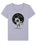 Karate Dog Tricou mânecă scurtă guler larg fitted Damă Expresser