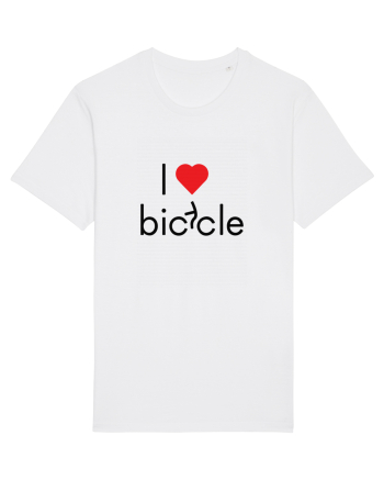I Love Bicycle White