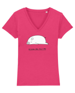 Missing You Pig Time Tricou mânecă scurtă guler V Damă Evoker