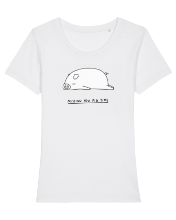 Missing You Pig Time White
