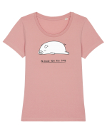 Missing You Pig Time Tricou mânecă scurtă guler larg fitted Damă Expresser