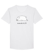 Missing You Pig Time Tricou mânecă scurtă guler larg Bărbat Skater