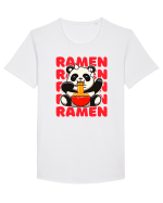 Ramen Panda Tricou mânecă scurtă guler larg Bărbat Skater