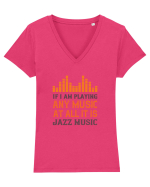 Jazz Music Tricou mânecă scurtă guler V Damă Evoker