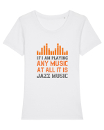 Jazz Music Tricou mânecă scurtă guler larg fitted Damă Expresser