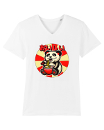 Ramen Panda Tricou mânecă scurtă guler V Bărbat Presenter