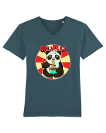 Ramen Panda Tricou mânecă scurtă guler V Bărbat Presenter