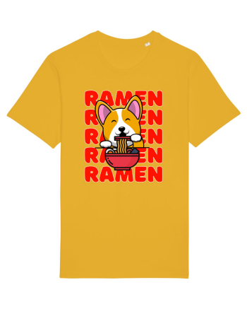 Kawaii Corgi Eating Ramen Spectra Yellow
