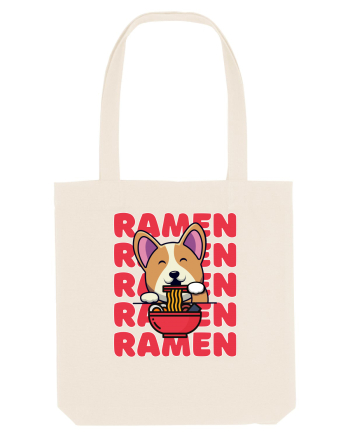 Kawaii Corgi Eating Ramen Natural