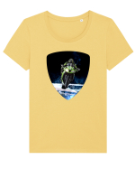 Motorcycle ride 4 Tricou mânecă scurtă guler larg fitted Damă Expresser