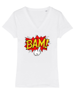 Bam! Fuck you! Tricou mânecă scurtă guler V Damă Evoker