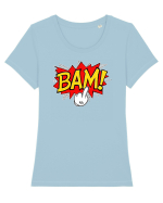 Bam! Fuck you! Tricou mânecă scurtă guler larg fitted Damă Expresser