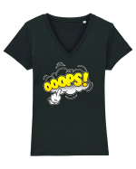 Oops! Fuck you! Tricou mânecă scurtă guler V Damă Evoker