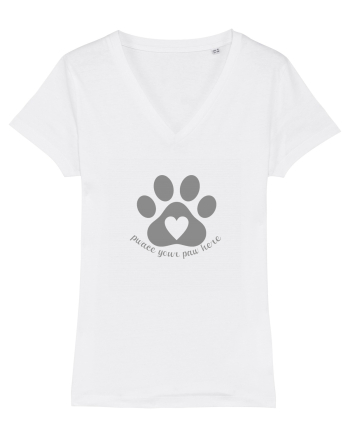 Place / Pwace your paw here White