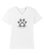 Place / Pwace your paw here Tricou mânecă scurtă guler V Bărbat Presenter