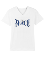 Teach peace! Tricou mânecă scurtă guler V Bărbat Presenter