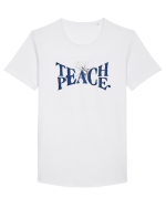 Teach peace! Tricou mânecă scurtă guler larg Bărbat Skater