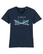 Cu capul în nori Tricou mânecă scurtă guler V Bărbat Presenter