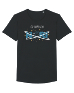 Cu capul în nori Tricou mânecă scurtă guler larg Bărbat Skater