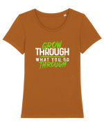 Grow Through Tricou mânecă scurtă guler larg fitted Damă Expresser