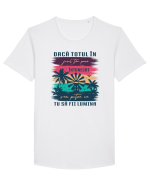 Luminează! Tricou mânecă scurtă guler larg Bărbat Skater