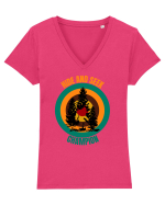Retro Bigfoot Tricou mânecă scurtă guler V Damă Evoker