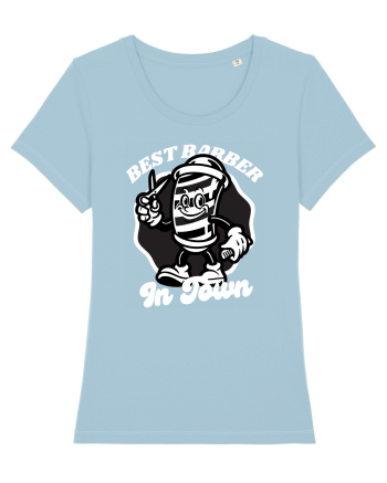Best Barber In Town Sky Blue