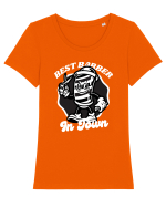 Best Barber In Town Tricou mânecă scurtă guler larg fitted Damă Expresser