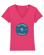 The Funky Unicorn Tricou mânecă scurtă guler V Damă Evoker