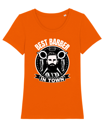 Best Barber In Town Bright Orange