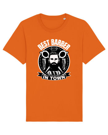 Best Barber In Town Bright Orange