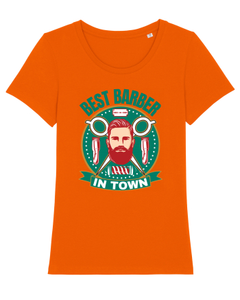 Best Barber In Town Bright Orange