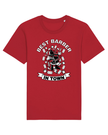 Best Barber In Town Red