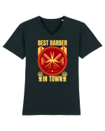 Best Barber In Town Tricou mânecă scurtă guler V Bărbat Presenter