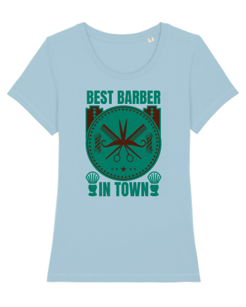 Best Barber In Town Sky Blue