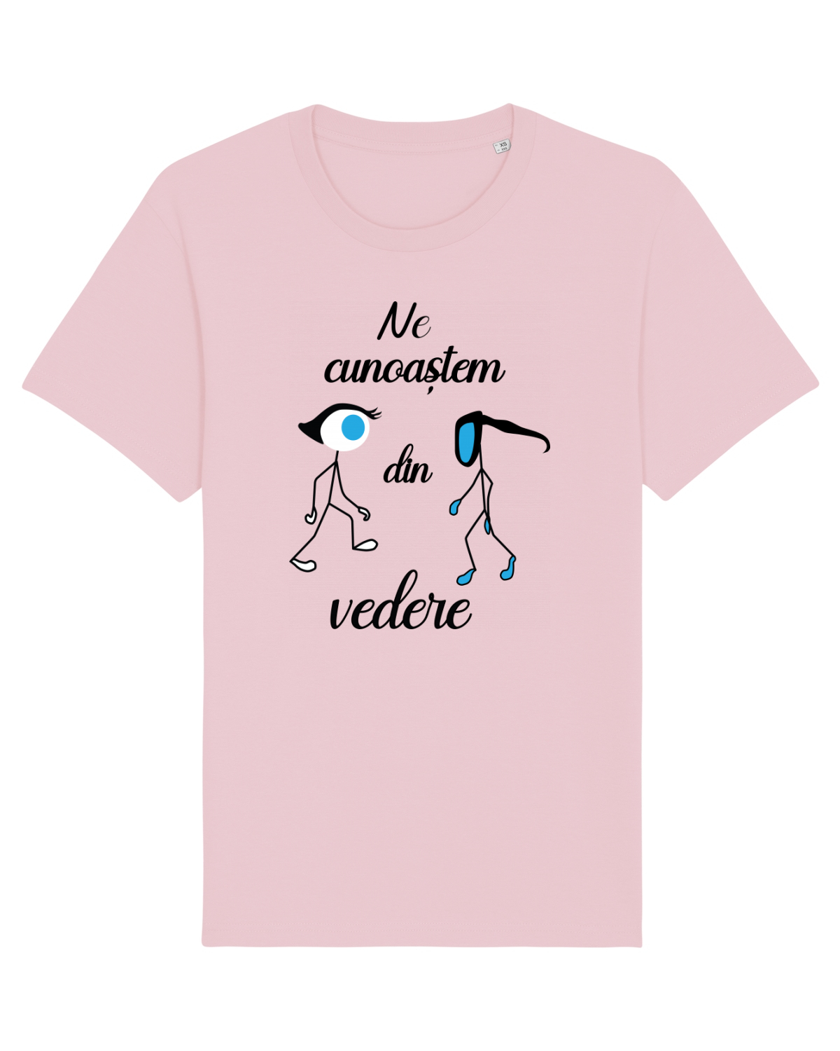 Tricou mânecă scurtă Unisex Rocker Cotton Pink