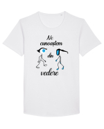 Ne cunoaștem din vedere Tricou mânecă scurtă guler larg Bărbat Skater