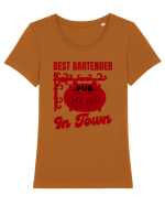 Best Bartender In Town  Tricou mânecă scurtă guler larg fitted Damă Expresser
