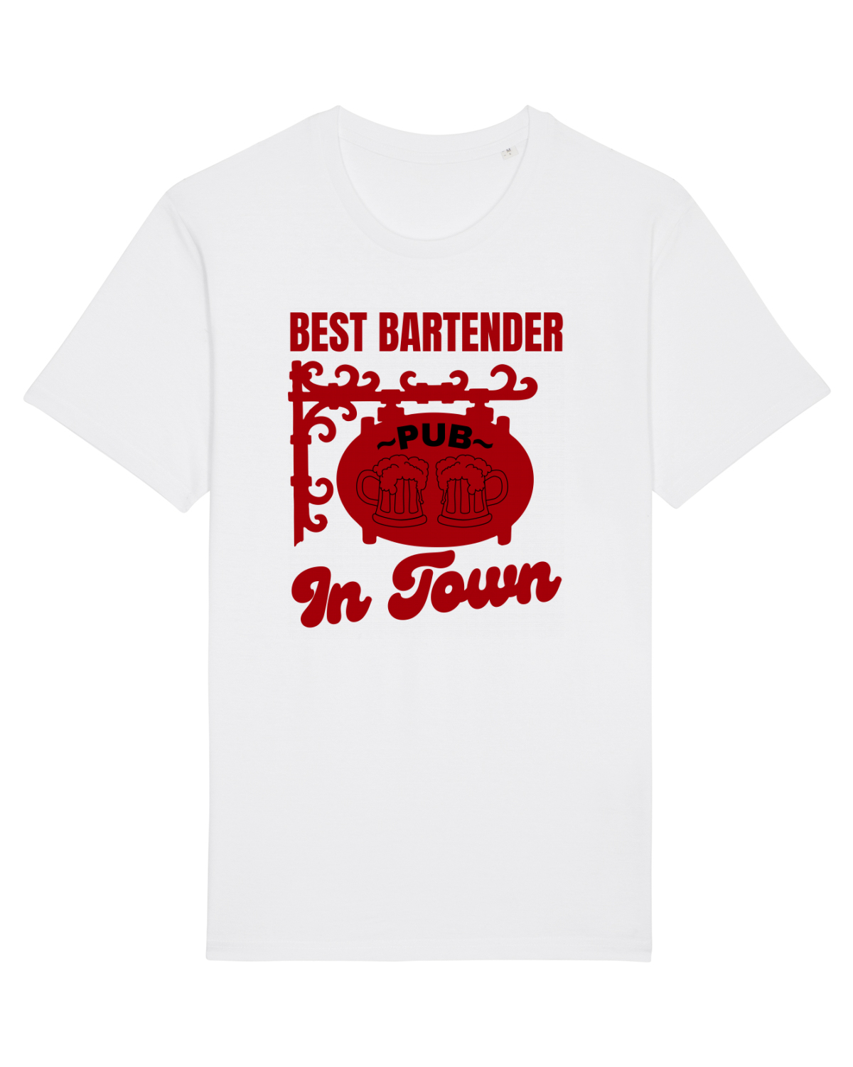 Tricou mânecă scurtă Unisex Rocker White