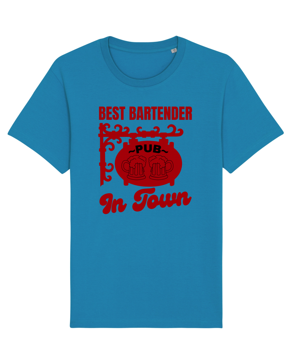 Tricou mânecă scurtă Unisex Rocker Azur