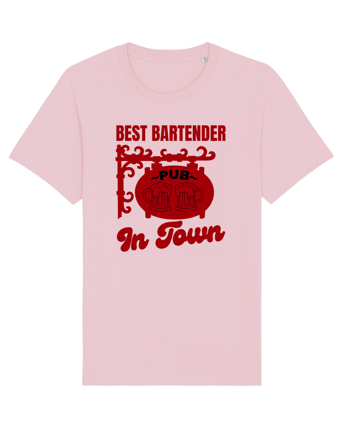 Tricou mânecă scurtă Unisex Rocker Cotton Pink