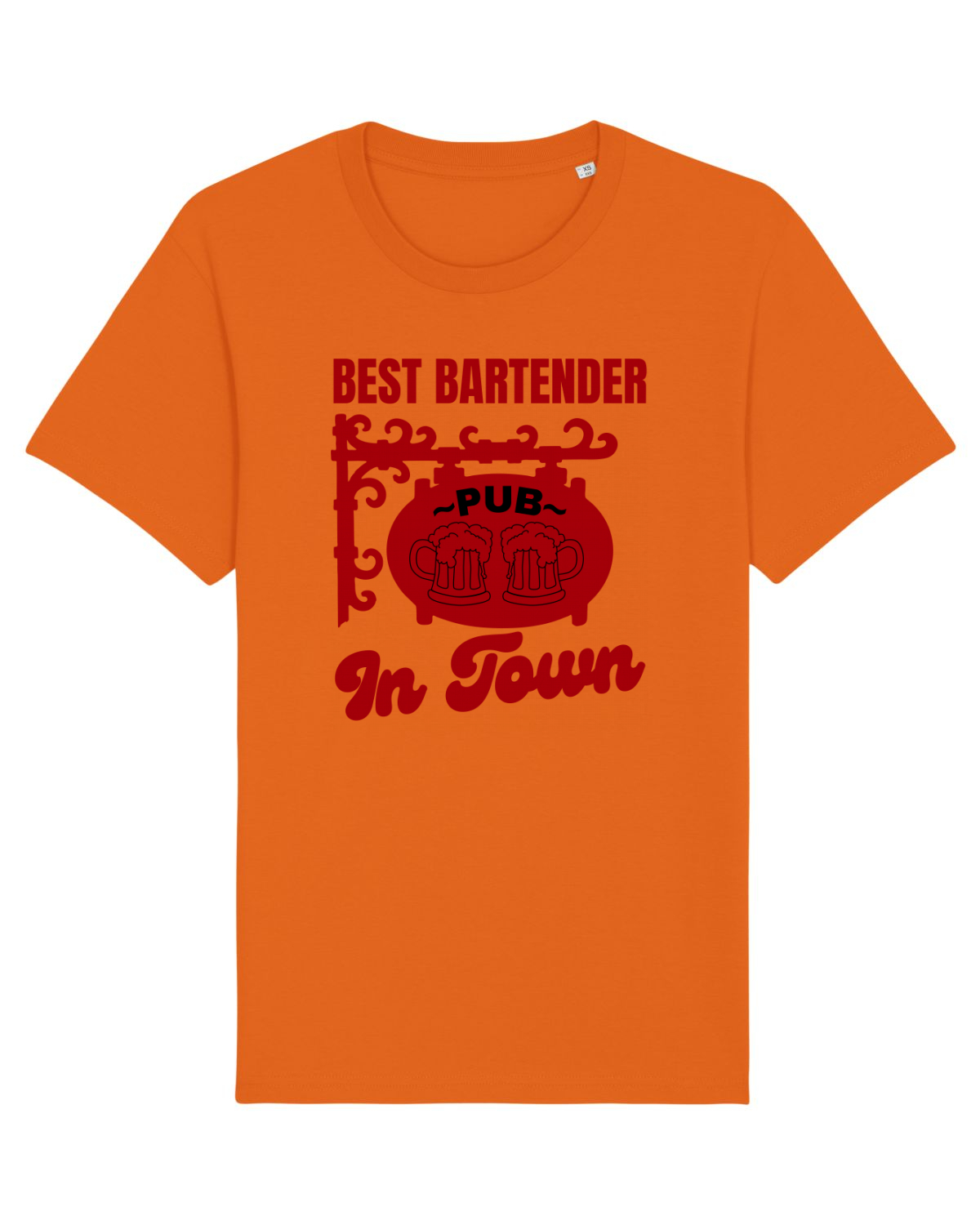 Tricou mânecă scurtă Unisex Rocker Bright Orange