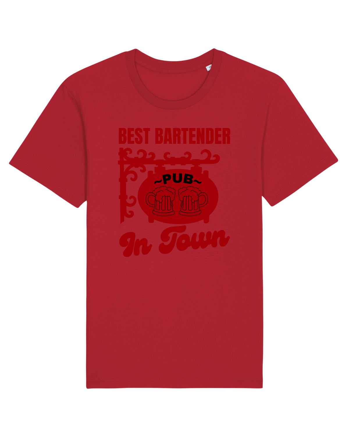 Tricou mânecă scurtă Unisex Rocker Red