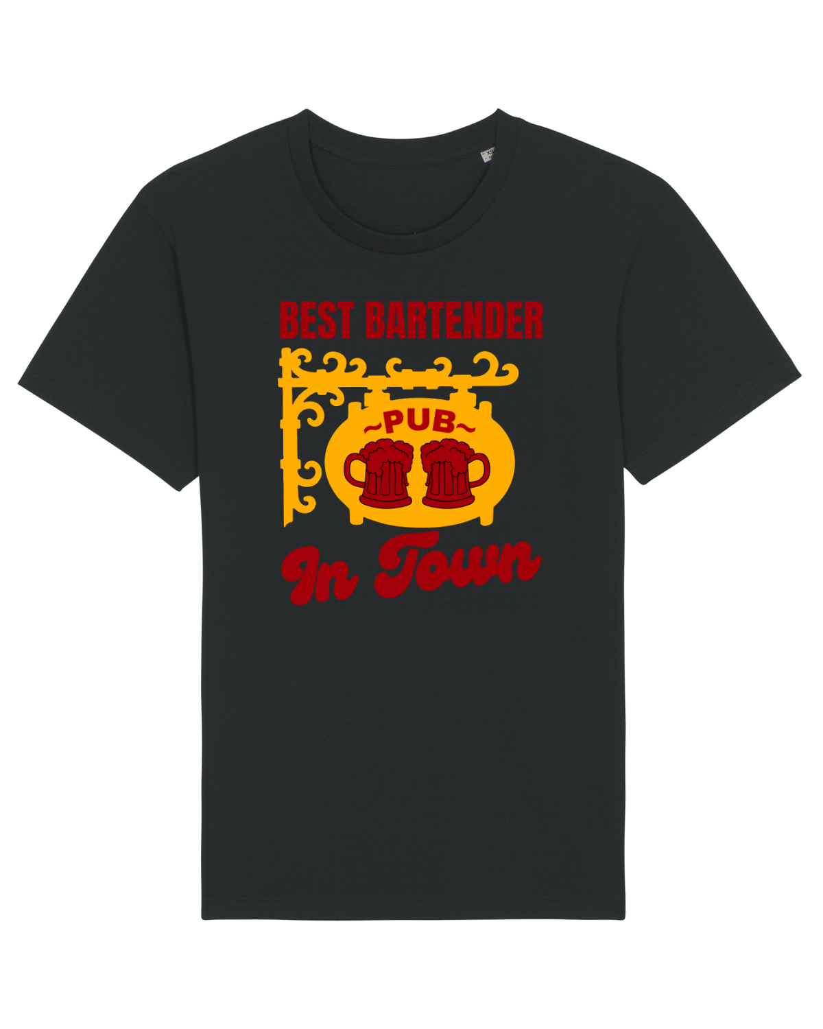Tricou mânecă scurtă Unisex Rocker Black