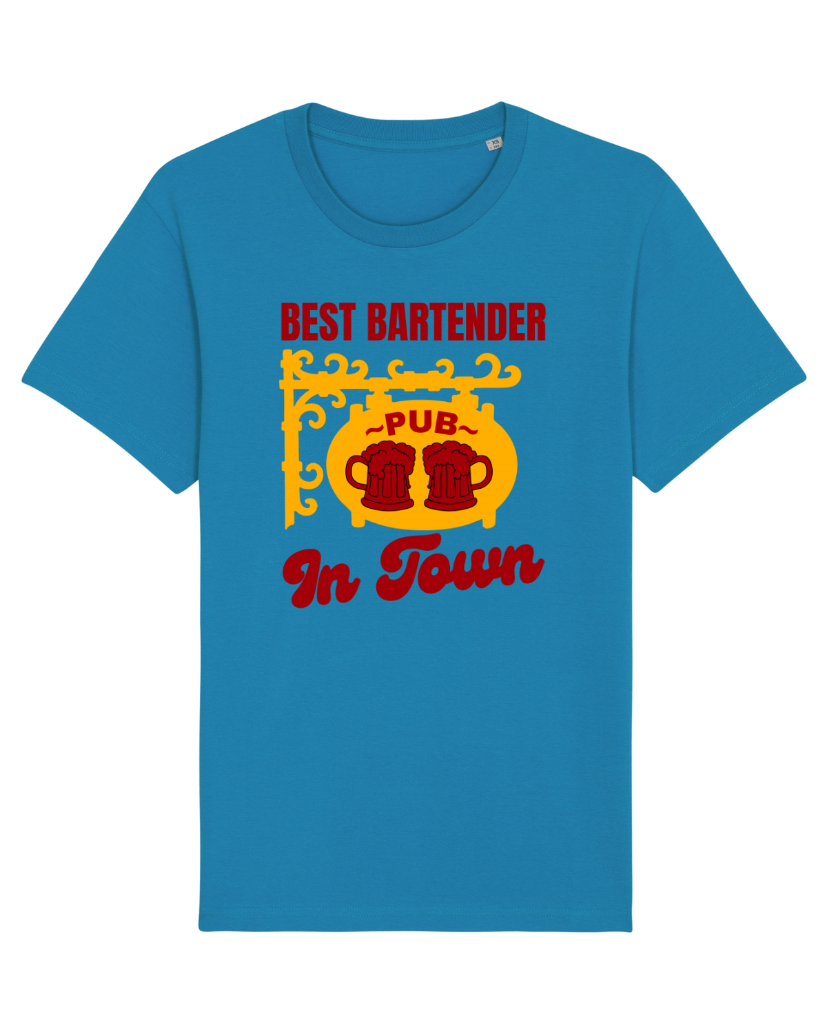Tricou mânecă scurtă Unisex Rocker Azur