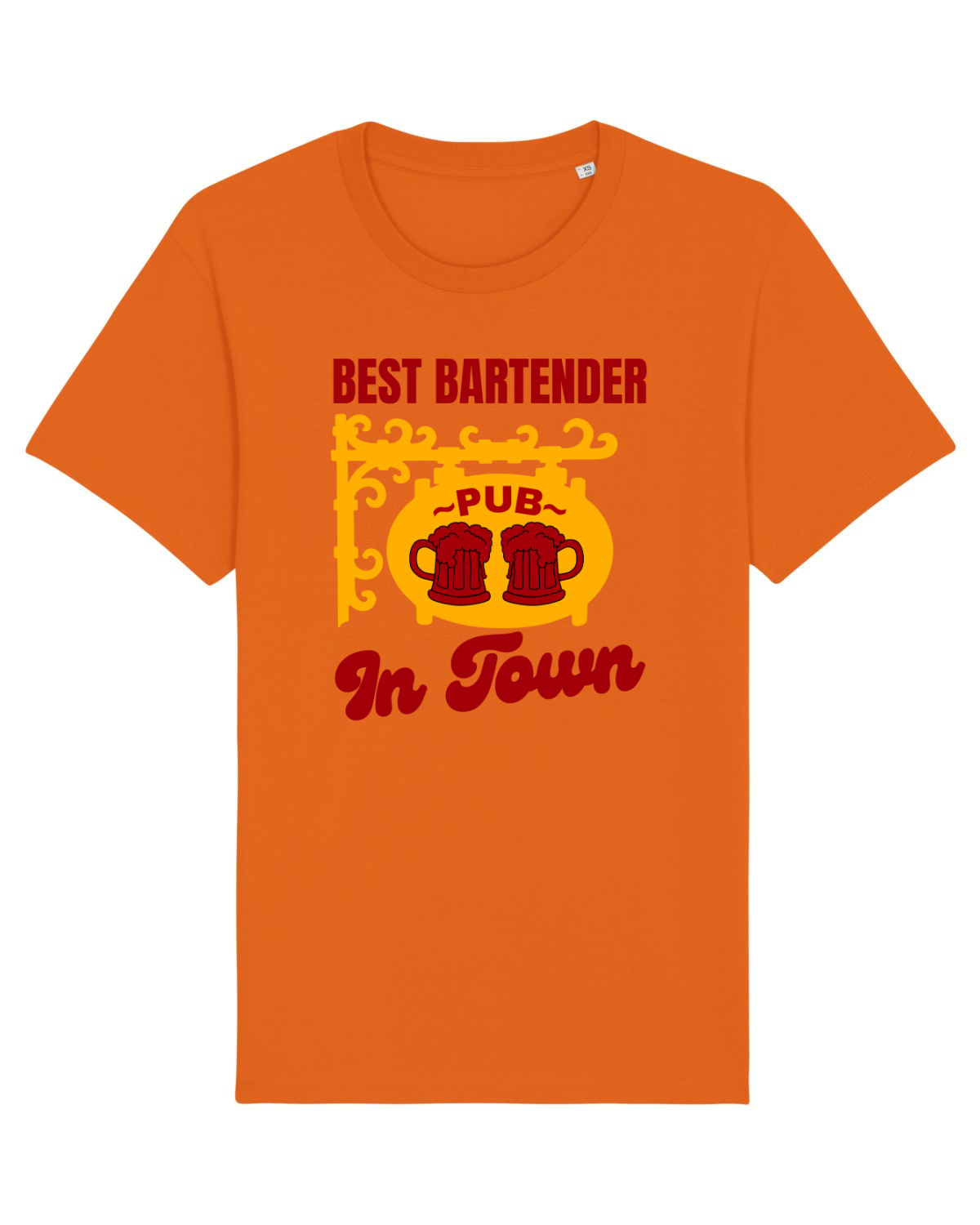 Tricou mânecă scurtă Unisex Rocker Bright Orange