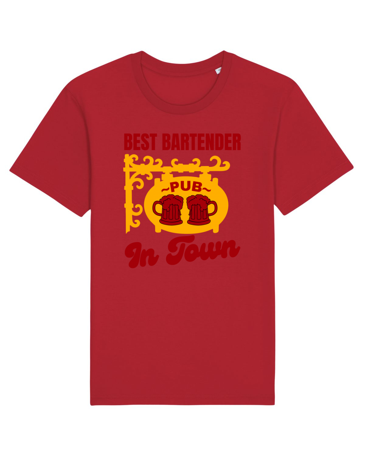 Tricou mânecă scurtă Unisex Rocker Red