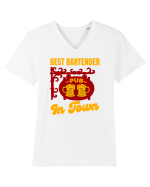 Best Bartender In Town  Tricou mânecă scurtă guler V Bărbat Presenter